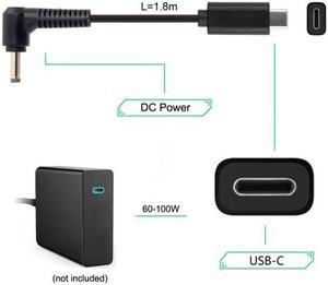 Chenyang Cable Type C USB-C Input to DC 4.0*1.3mm Power PD Charge Angled Cable for Laptop 18-20V