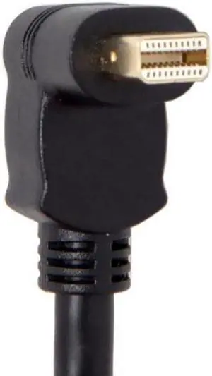 CYSM Down Angled Mini DP DisplayPort 90 Degree to DisplayPort  Female Cable for Displays Monitors