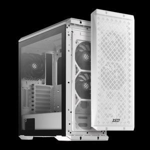 XPG Defender Mid-Tower Chassis | White ATX MESH Front Panel Efficient Airflow 3MM Tempered Glass PC Case| E-ATX CEB EEB Micro-ATX Mini-ITX | Dust Filter | Combo Drive Storage Bays-DEFENDER-WHCWW