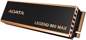 ADATA LEGEND 960 MAX 4TB M.2 2280 PCIe Gen4x4 Internal Solid State Drive | 3120TBW - SMI SM2264 3D NAND | Up to 7400 MBps - Black PS5 SSD 4 Terabyte | NVMe 1.4 Support - 1PK