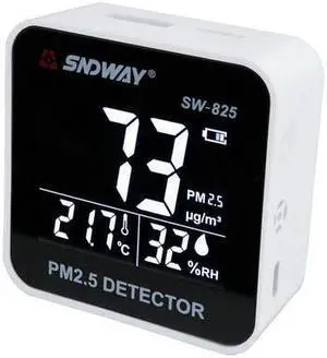 SNDWAY SW-825 Digital Air Quality Monitor PM2.5 Detector tester Gas monitor/Gas analyzer/Temperature humidity meter Diagnostic tool