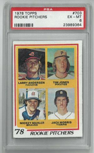 Jack Morris Detroit Tigers 1978 Topps Rookie Pitchers Baseball Card #703- PSA Graded 6 Excellent-Mint