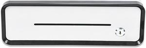 Beelta Mini Cash Register Drawer 13” for Point of Sale (POS) System with Fully Removable Cash Tray, 5 Bill slots / 5 Coin slots, 24V, RJ11/RJ12 Key-Lock, Media Slot, SPCC, White