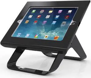 Anti Theft iPad Kiosk Stands Swivel 270°, For iPad 2 3 4, iPad Air 1 2,Key Lock Security, Black,BSC301B