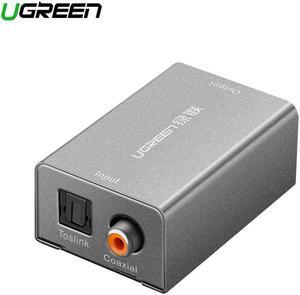 Ugreen Digital to Analog Audio Adapter Optical Coaxial Toslink to 3.5mm Audio with DC 5V/2A EU Plug Converter Adapter for TV