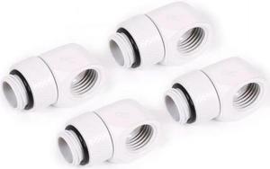 Alphacool Eiszapfen L-Connector Rotatable G1/4 AG to G1/4 IG - 4pcs Set White (17619)