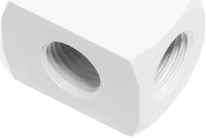 Alphacool HF Connection Terminal TEE T-piece Round G1/4 - White (17629)