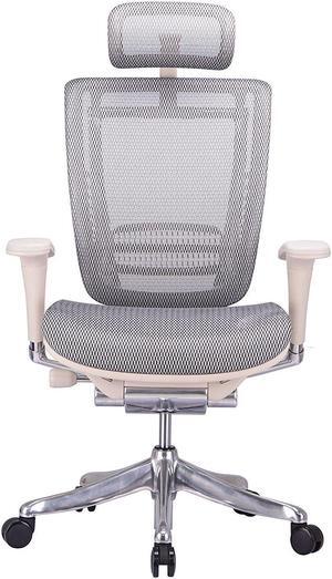 GM Seating Enklave  XL Gray Mesh Executive Hi Swivel Chair Chrome Base with Headrest, - OEM