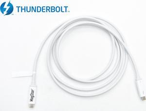 MagStor (Intel Certified) Thunderbolt 3 (40Gbps) Active cable 2M, 6ft (White)