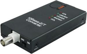 10BaseT RJ45 UTP to 10Base2 Thinnet Coax BNC Media Converter | Ethernet Adapter 10Base-T/2