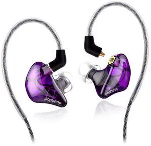 Bsinger+PRO in Ear Monitor for Musicians with MMCX Replaceable Cables; Noise-Isolating and Universal-Fit (Purple)