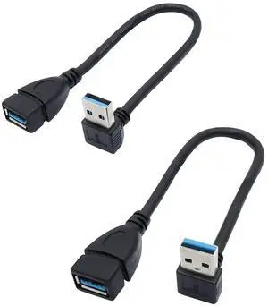Male to Female Extension Cable - 2Pack USB 3.0 A-Male to A-Female Adapter Cord 7.9inches (20cm) Male to Female Extension Cable - 2Pack USB 3.0 A-Male to A-Female Adapter Cord 7.9inches (20cm)