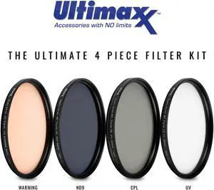 ULTIMAXX 95mm 4 Piece Multi Coated HD Filter Kit 95mm (UV, CPL, Warming, ND9)