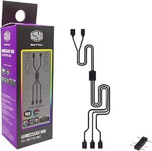 Addressable Rgb 1-To-3 Sp Cable 1-To-3 3Pin 5V Rgb Fan Adapter Cable Compatible Argb Extension Suitable For Asus Msi Gigabyte Asrock Motherboards