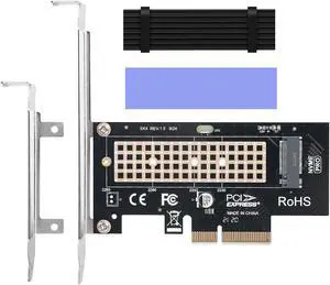 M.2 Pcie Adapter For Pcie Nvme M.2 Ssd To Pci-E X4Pci-E X8Pci-E X16 With Thermal Pad Heat Sink