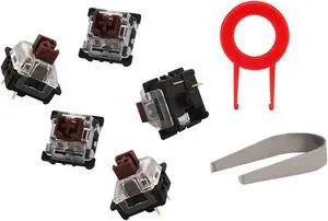 Mechanical Keyboard Replaceable Outemu Switch Cross Brown Switch Mechanical Push On Switch 10 Pieces Set Keycap Puller And Switch Puller Brown Switch Diy Brown Switch (10 Pcs, Brown Switch)
