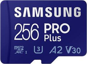 Samsung Pro Plus + Reader 256Gb Microsdxc Up To 160Mb/S Uhs-I, U3, A2, V30, Full Hd & 4K Uhd (Mb-Md256Kb/Am)
