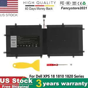 4Dv4C Battery For Dell Xps 18 1810 1820 Series Tablet 063Fk6 63Fk6 D10H3 69Wh