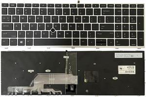 US Replacment keyboard  for HP ProBook 650 G4 G5 Laptop Keyboard US Backlit Silver