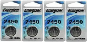 4 x Super Fresh Energizer CR2450 ECR 2450 3v LITHIUM Coin Cell Battery Exp. 2026