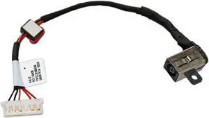 AC DC Jack Power Plug in Charging Port with Wire Cable Harness Replacement for Dell Inspiron 15-5000 5551 5552 5555 5557 5558 5559 14-5458 5459 5455 5452 P51F P64G DC30100UD00