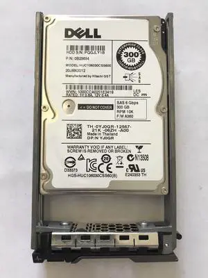 Dell YJ0GR 300GB 10k RPM 6Gbps SAS 2.5" Hard Drive w/ Caddy R Series 0B25654