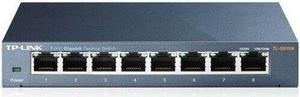 TP-LINK TL-SG108 8-Port 10/100/1000Mbps Desktop Gigabit Steel Cased Switch, IEEE
