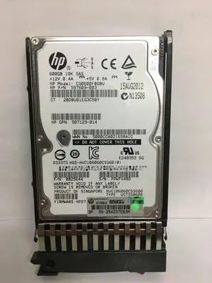 HP EG0600FBDBU 597609-003 600GB 10K RPM 2.5" SAS Hard Drive Caddy Tray 0B25644