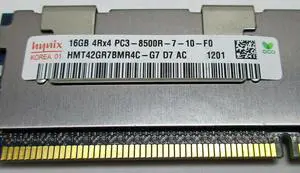 HP 500207-071 Hynix 16GB 4Rx4 PC3-8500R DDR3-1066MHz Server RAM HMT42GR7BMR4C-G7 HP 500207-071 Hynix 16GB 4Rx4 PC3-8500R DDR3-1066MHz Server RAM HMT42GR7BMR4C-G7