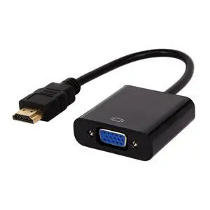 HDMI to VGA Converter, Gold-Plated HDMI to VGA Adapter (Male to Female) for Computer, Desktop, Laptop, PC, Monitor, Projector, HDTV, Chromebook, Raspberry Pi, Roku, Xbox and More - Black HDMI to VGA Converter, Gold-Plated HDMI to VGA Adapter (Male to Female) for Computer, Desktop, Laptop, PC, Monitor, Projector, HDTV, Chromebook, Raspberry Pi, Roku, Xbox and More - Black