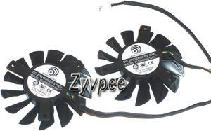 Twins PLD08010S12HH 12V 0.35A 4 wires 4 pins crooked blade-top vga fans for MSI GTX570 R6850 GTX460 HD7850 R6790 7950