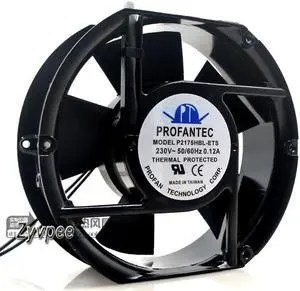Zyvpee PROFANTEC P2175HBL-ETS 172*51MM 230V 50/60Hz 0.12A 2 wires 17cm ac axial cooler for inverter cabinet