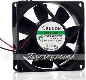 Zyvpee KDE2408PTV1 80x25mm 24V 1.7W 2 wires 8CM case fan for inverter converter power case