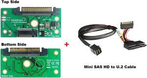 U.2 (SFF-8639) male to M.2 NVMe SSD Adapter with U.2 to Mini SAS HD Cable KIT