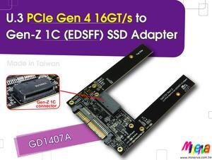 U.3 PCIe Gen 4, 16GT/s to EDSFF 1C (Gen-Z) Adapter