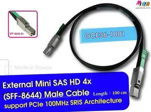 PCIe 3.0 External MINI SAS HD 4X with CMI, serialized EEPROMs, SRIS, SRNS