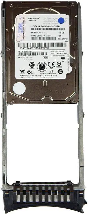IBM 139GB 15K SFF-2 2.5 SAS Hard Drive 74Y6481 00E6171 74Y6479