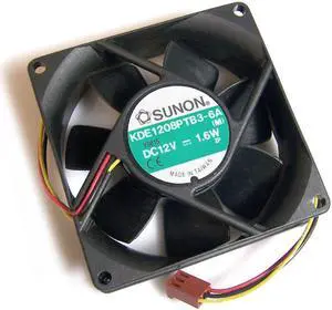 Sunon 12v DC 1.6w 80x25mm 3-Wire Fan KDE1208PTB3-6A-M