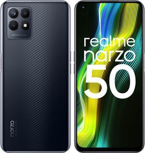 Realme Narzo 50 DualSim 128GB ROM  4GB RAM GSM only  No CDMA Factory Unlocked 4GLTE SmartPhone Jet Black  International Version