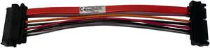 AYA 7" (7-Inch) 22-Pin (7+15) SATA Male to Female SATA and Power Combo Extension Cable AYA 7" (7-Inch) 22-Pin (7+15) SATA Male to Female SATA and Power Combo Extension Cable