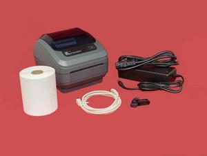 Zebra GK420d Direct Thermal Shipping Label Printer, Power Supply, Labels, More