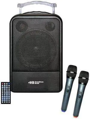 HamiltonBuhl High Quality PA System - DVD/CD/MP3 Bluetooth and Wireless Handheld Microphones