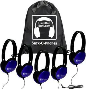 HamiltonBuhl Sack-O-Phones, 5 Blue PrimoHeadphones