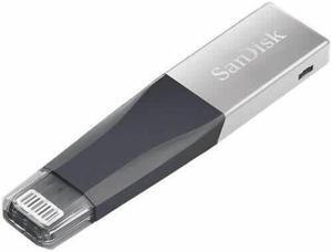 SanDisk SDIX40N-128G CXH 128GB USB 3.0 Flash Drive r90MB/s iXpand Mini Silver/Black