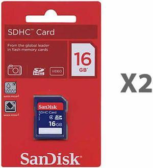 SanDisk 16GB SDHC Class 4  SDSDB-016G-B35 Memory Card Retail (2 Pack)