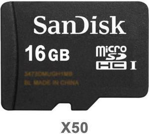 SanDisk Kit of Qty 50 x Sandisk 16GB mSDHC SDSDQAB-016G Card