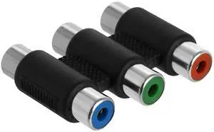 Cmple - RGB RCA Coupler Splitter Video Audio 3-RCA Component Cmple - RGB RCA Coupler Splitter Video Audio 3-RCA Component