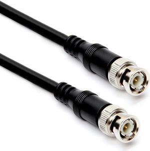 Cmple RG59U 25 Feet BNC Male to BNC Male, 75 Ohm, Coaxial BNC to BNC Video Cable, 25FT Black