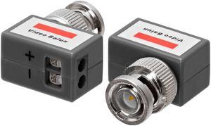 CMPLE CCTV Coax BNC Video & Power Balun Transceiver to CAT5 RIGHT ANGLE
