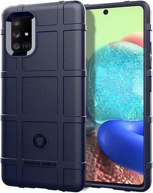 Navy Blue Tactical Rugged Shield Case Flexible Cover for Samsung Galaxy A71 5G